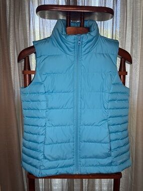 Lands' End Bright Aqua Packable Jacket
